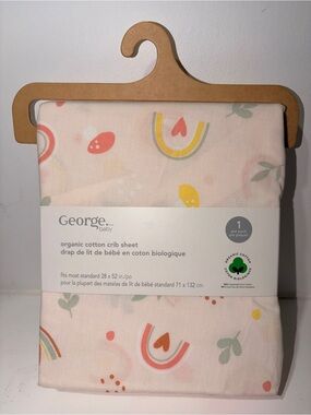 George Baby Organic Cotton Single Pack Crib Sheet